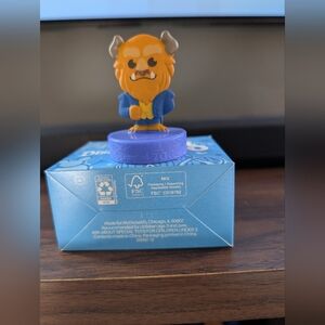 McDonald's 70th Anniversary Disney Beast Figurine with Blue Base.